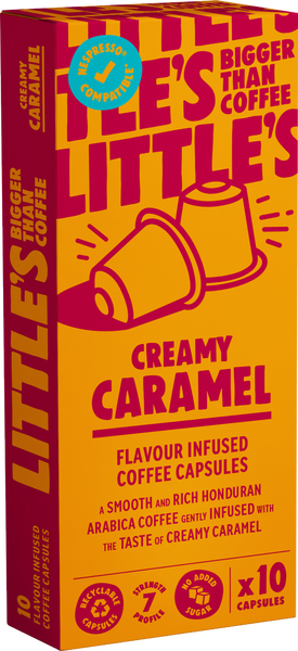 LITTLE'S Creamy Caramel Nespresso Compatible Capsules10x5.5g (Pack of 6)