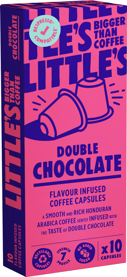 LITTLE'S Double Choc Nespresso Compatible Capsules 10x5.5g (Pack of 6)