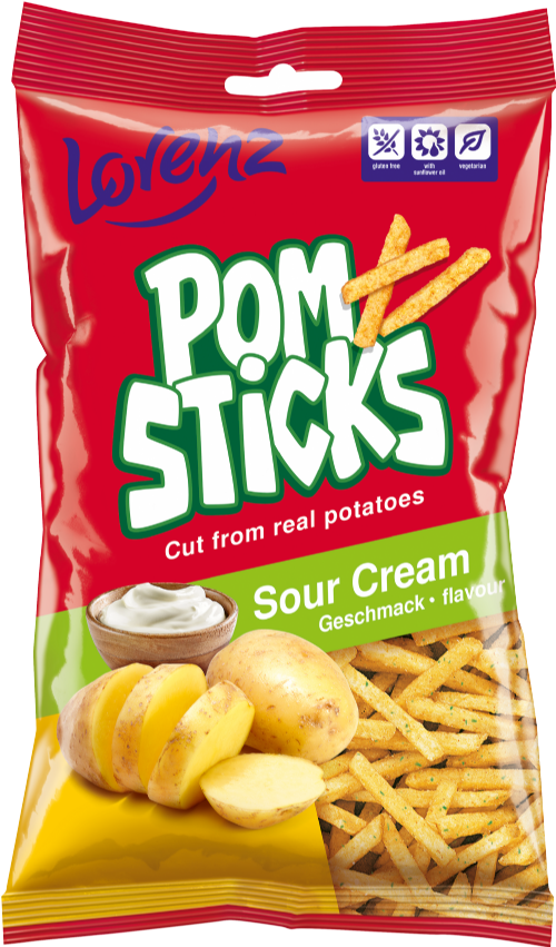 LORENZ Pomsticks - Sour Cream 85g (Pack of 14)