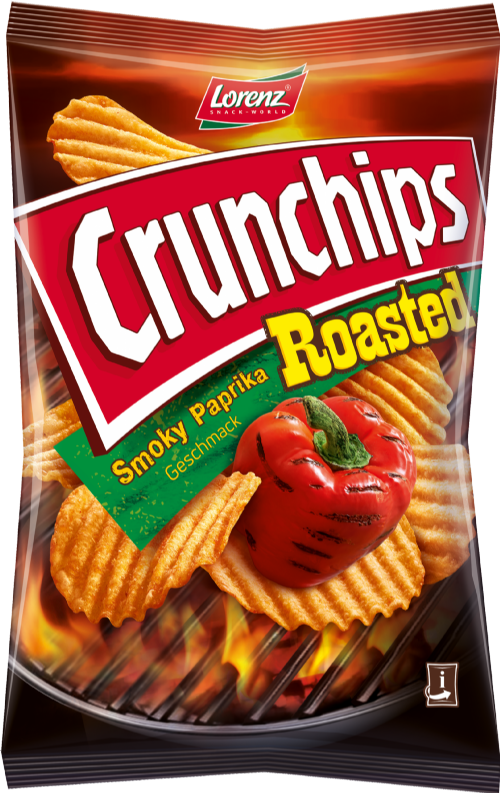 LORENZ Crunchips - Roasted Smoky Paprika 120g (Pack of 10)