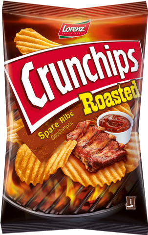 LORENZ Crunchips - Roasted Spare Ribs 120g (Pack of 10)