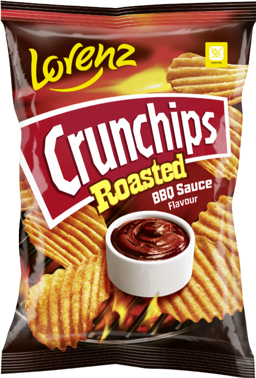 LORENZ Crunchips - Roasted BBQ Sauce 120g (Pack of 10)