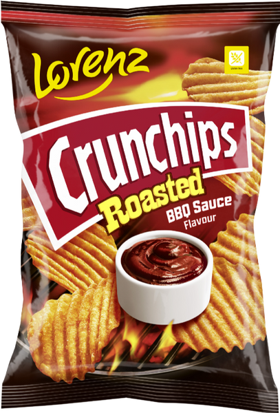 LORENZ Crunchips - Roasted BBQ Sauce 120g (Pack of 10)
