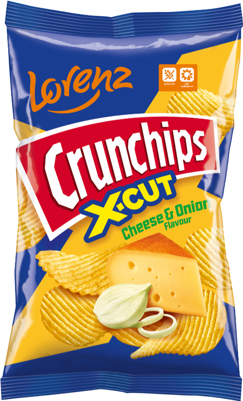 LORENZ Crunchips - Cheese & Onion 130g (Pack of 10)