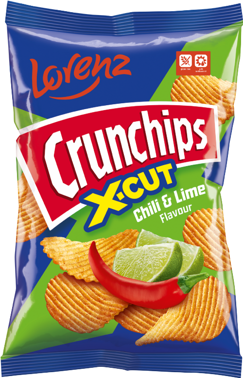 LORENZ Crunchips - Chilli & Lime 130g (Pack of 10)