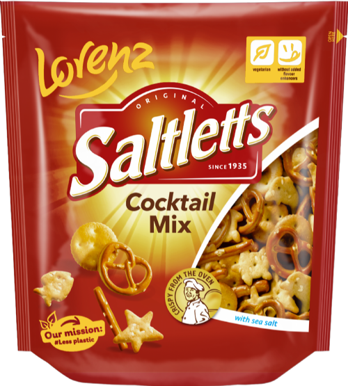 LORENZ Saltletts Cocktail Mix 180g (Pack of 12)