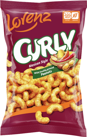 LORENZ Curly Mexican Snacks 100g (Pack of 14)
