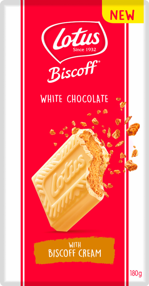 LOTUS White Chocolate with Biscoff Cream 180g (Pack of 17)