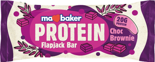 MA BAKER Choc Brownie Protein Flapjack Bar 90g (Pack of 12)
