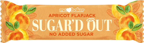 MA BAKER Sugar'd Out Apricot Flapjack 50g (Pack of 16)