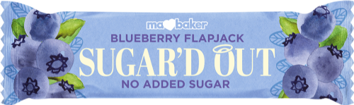 MA BAKER Sugar'd Out Blueberry Flapjack 50g (Pack of 16)