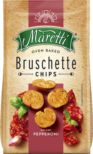 MARETTI Bruschette - Salami Pepperoni Flavour 70g (Pack of 21)