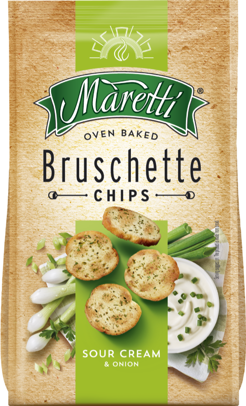 MARETTI Bruschette - Sour Cream & Onion 70g (Pack of 21)