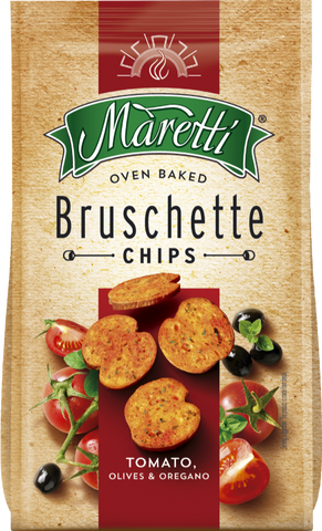 MARETTI Bruschette - Tomato, Olives & Oregano 70g (Pack of 21)