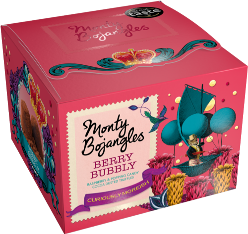 MONTY BOJANGLES Berry Bubbly Cocoa Dusted Truffles 150g (Pack of 8)