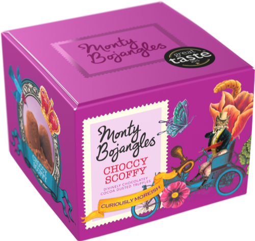 MONTY BOJANGLES Choccy Scoffy Cocoa Dusted Truffles 150g (Pack of 8)