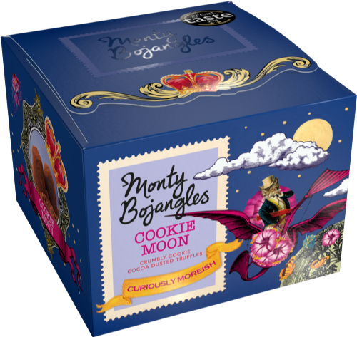 MONTY BOJANGLES Cookie Moon Cocoa Dusted Truffles 150g (Pack of 8)