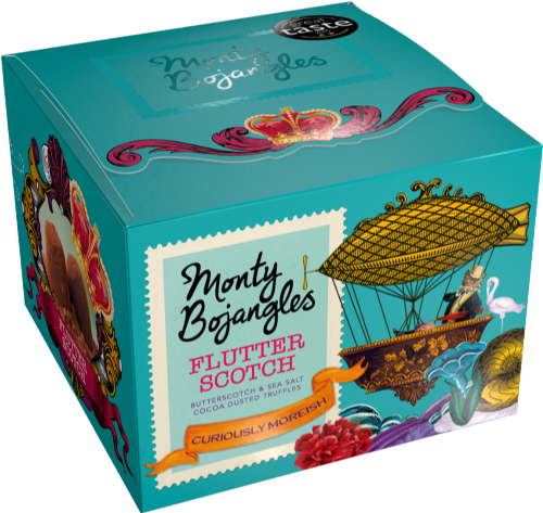 MONTY BOJANGLES Flutter Scotch Cocoa Dusted Truffles 150g (Pack of 8)