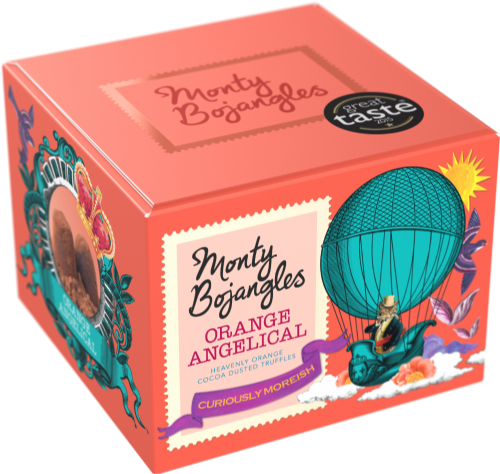 MONTY BOJANGLES Orange Angelical Cocoa Dusted Truffles 150g (Pack of 8)