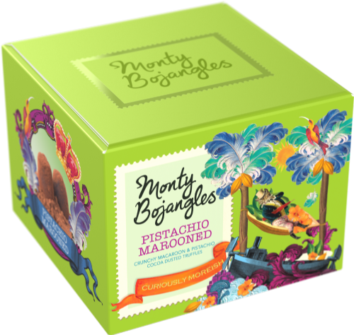 MONTY BOJANGLES Pistachio Marooned Cocoa Dusted Truffles150g (Pack of 8)