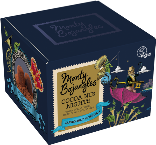 MONTY BOJANGLES Cocoa Nib Nights Cocoa Dusted Truffles 100g (Pack of 9)