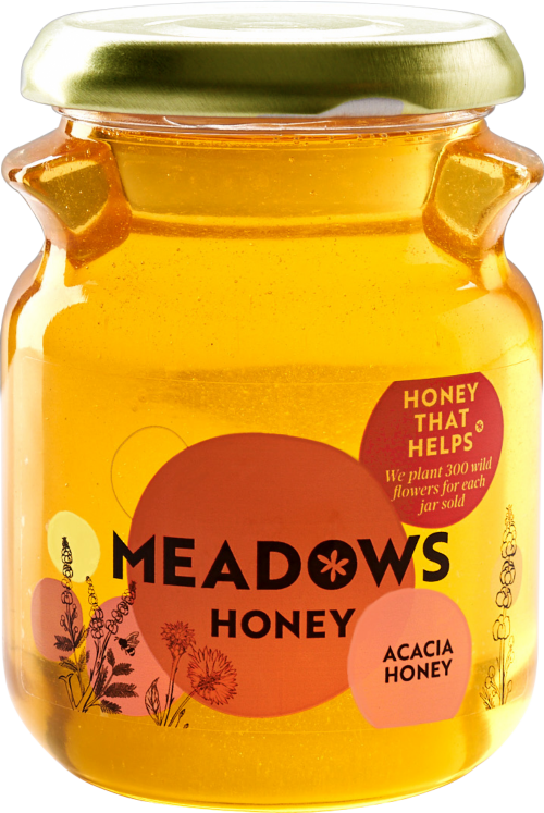 MEADOWS HONEY Acacia Honey 340g (Pack of 4)