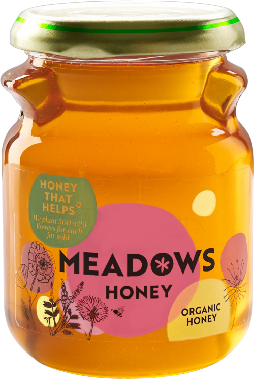 MEADOWS HONEY Organic Honey 340g (Pack of 4)