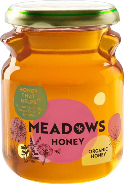 MEADOWS HONEY Organic Honey 340g (Pack of 4)