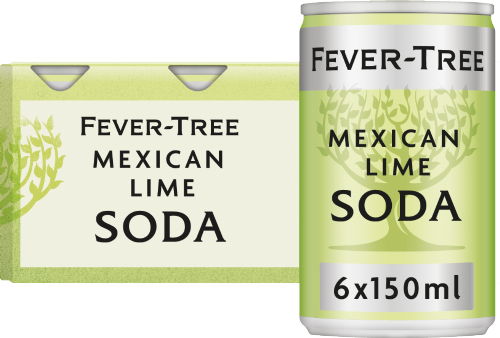 FEVER-TREE Mexican Lime Soda - Cans (6x150ml) (Pack of 4)