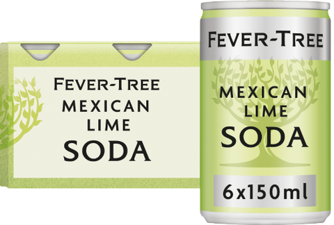 FEVER-TREE Mexican Lime Soda - Cans (6x150ml) (Pack of 4)