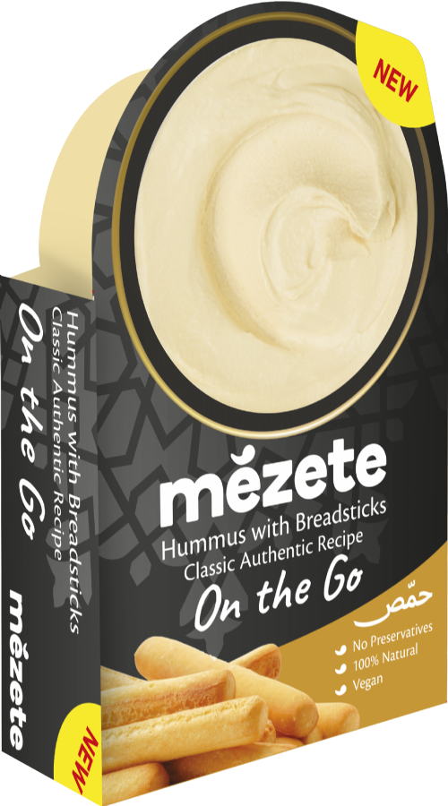 MEZETE On the Go - Classic Hummus / Bread Sticks 92g (Pack of 6)