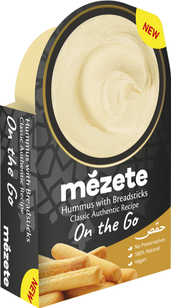 MEZETE On the Go - Classic Hummus / Bread Sticks 92g (Pack of 6)