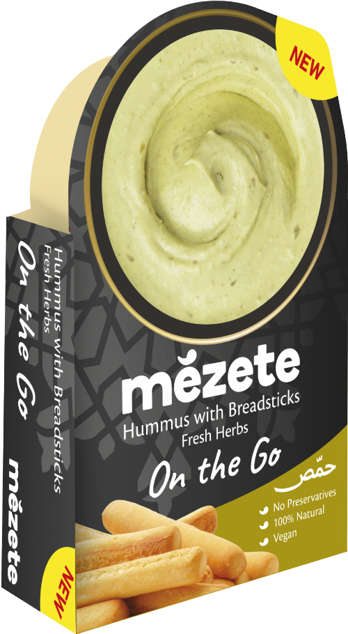 MEZETE On the Go - Herbs Hummus / Bread Sticks 92g (Pack of 6)