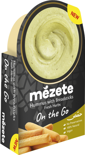 MEZETE On the Go - Herbs Hummus / Bread Sticks 92g (Pack of 6)