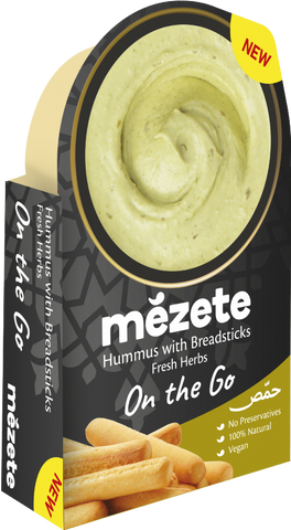 MEZETE On the Go - Herbs Hummus / Bread Sticks 92g (Pack of 6)