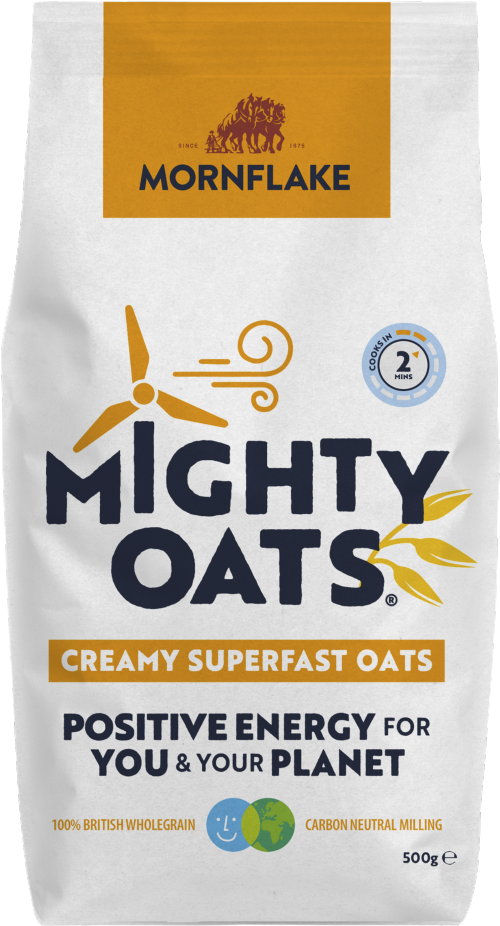 MORNFLAKE Creamy Superfast Oats - Bag 500g (Pack of 12)