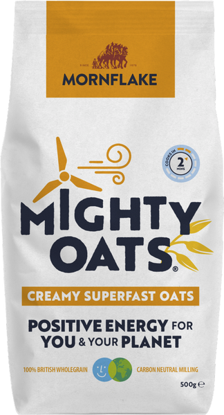 MORNFLAKE Creamy Superfast Oats - Bag 500g (Pack of 12)