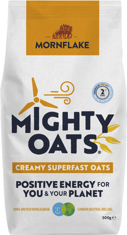 MORNFLAKE Creamy Superfast Oats - Bag 500g (Pack of 12)