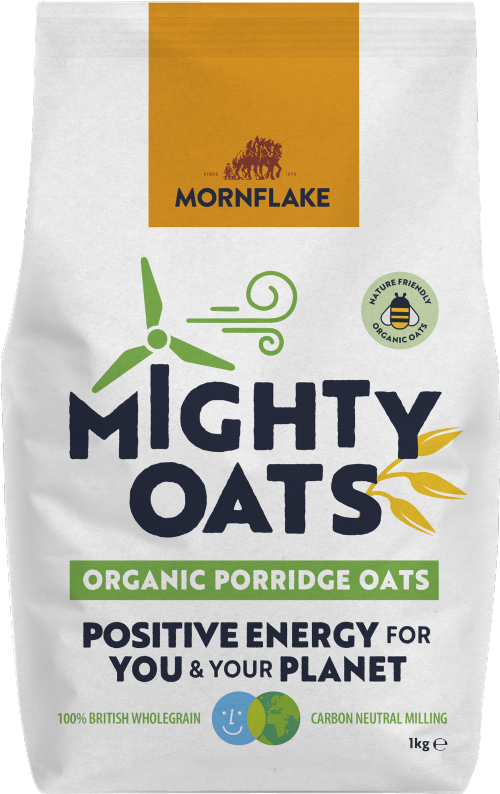 MORNFLAKE Organic Porridge Oats 1kg (Pack of 6)