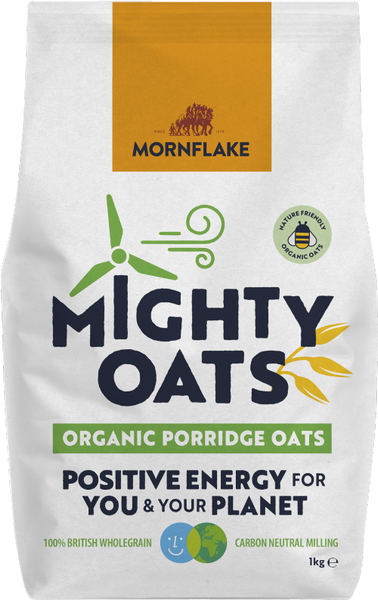 MORNFLAKE Organic Porridge Oats 1kg (Pack of 6)