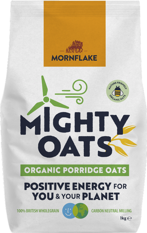 MORNFLAKE Organic Porridge Oats 1kg (Pack of 6)