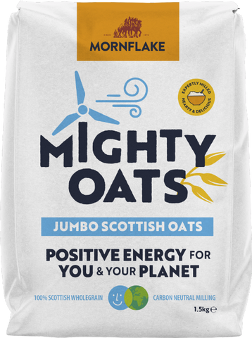 MORNFLAKE Whole Jumbo Oats - Bag 500g (Pack of 12)