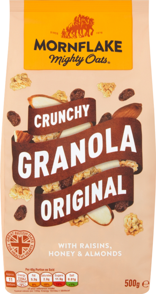 MORNFLAKE Crunchy Granola - Original 500g (Pack of 12)