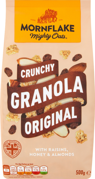 MORNFLAKE Crunchy Granola - Original 500g (Pack of 12)