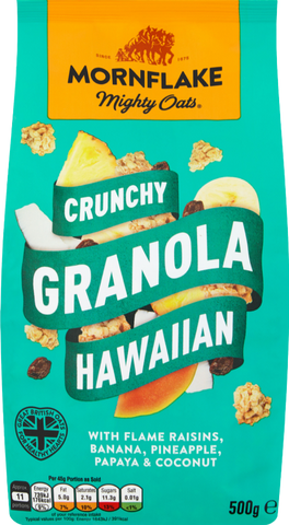 MORNFLAKE Crunchy Granola - Hawaiian 500g (Pack of 12)