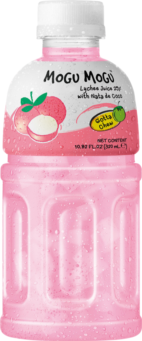 MOGU MOGU Lychee Flavoured Drink with Nata de Coco 320ml (Pack of 6)