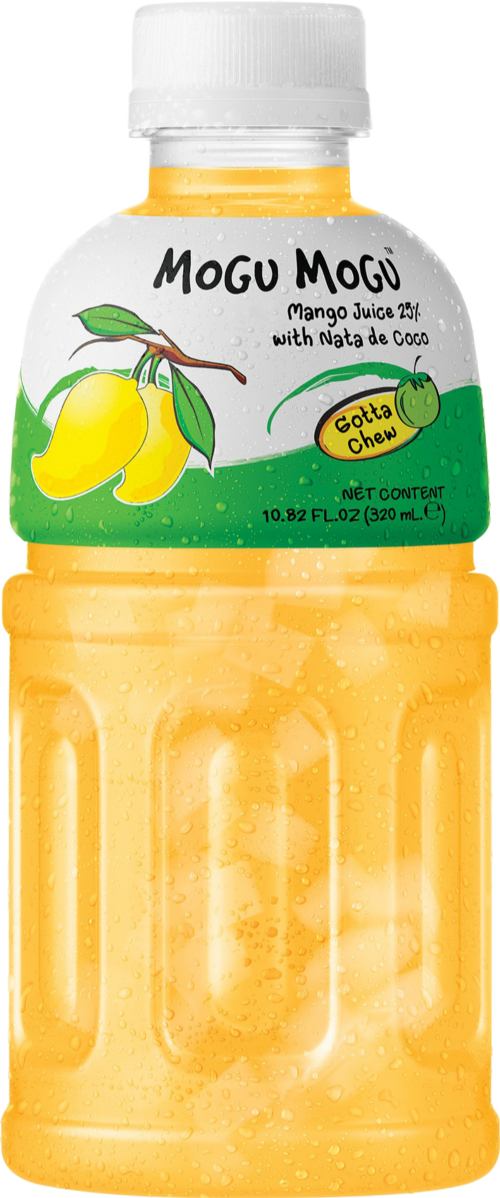 MOGU MOGU Mango Flavoured Drink with Nata de Coco 320ml (Pack of 6)