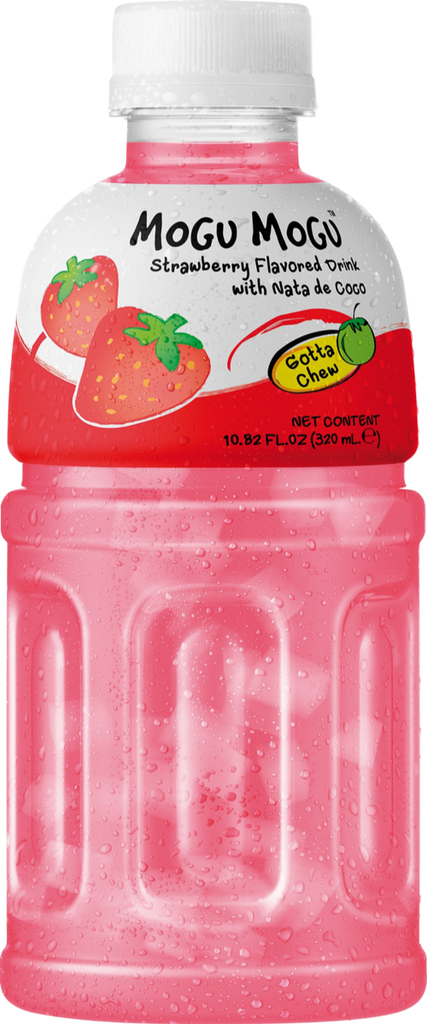 MOGU MOGU Strawberry Flavoured Drink with Nata de Coco 320ml (Pack of 6)