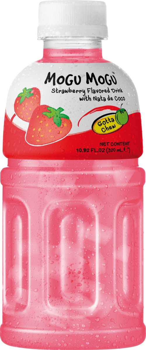 MOGU MOGU Strawberry Flavoured Drink with Nata de Coco 320ml (Pack of 6)