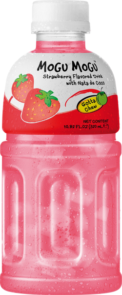 MOGU MOGU Strawberry Flavoured Drink with Nata de Coco 320ml (Pack of 6)